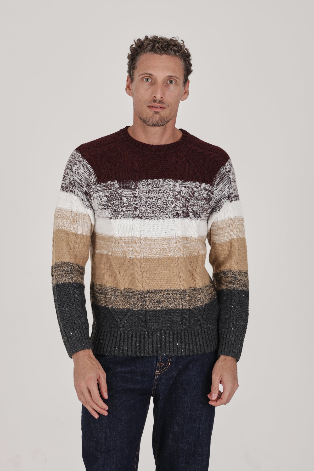 Maglione girocollo fantasia