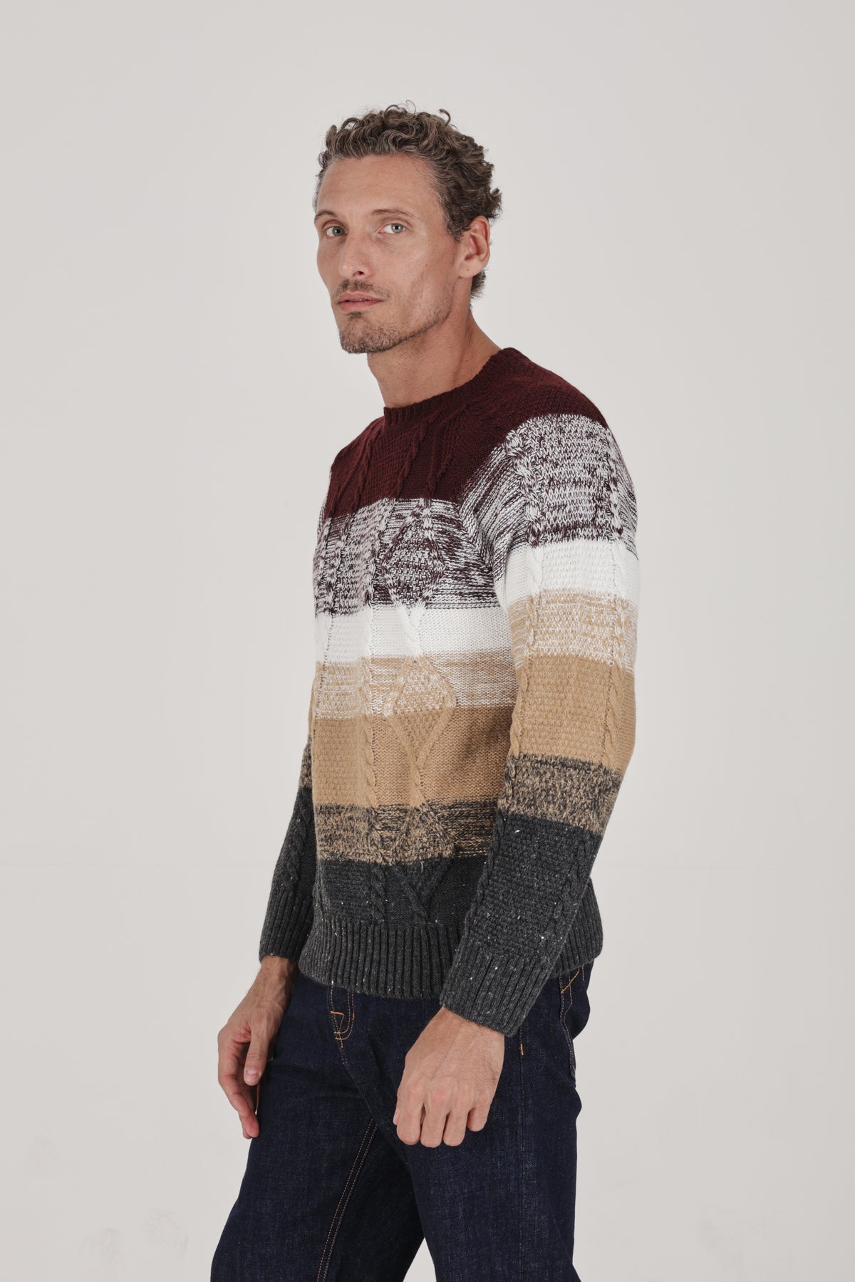 Maglione girocollo fantasia