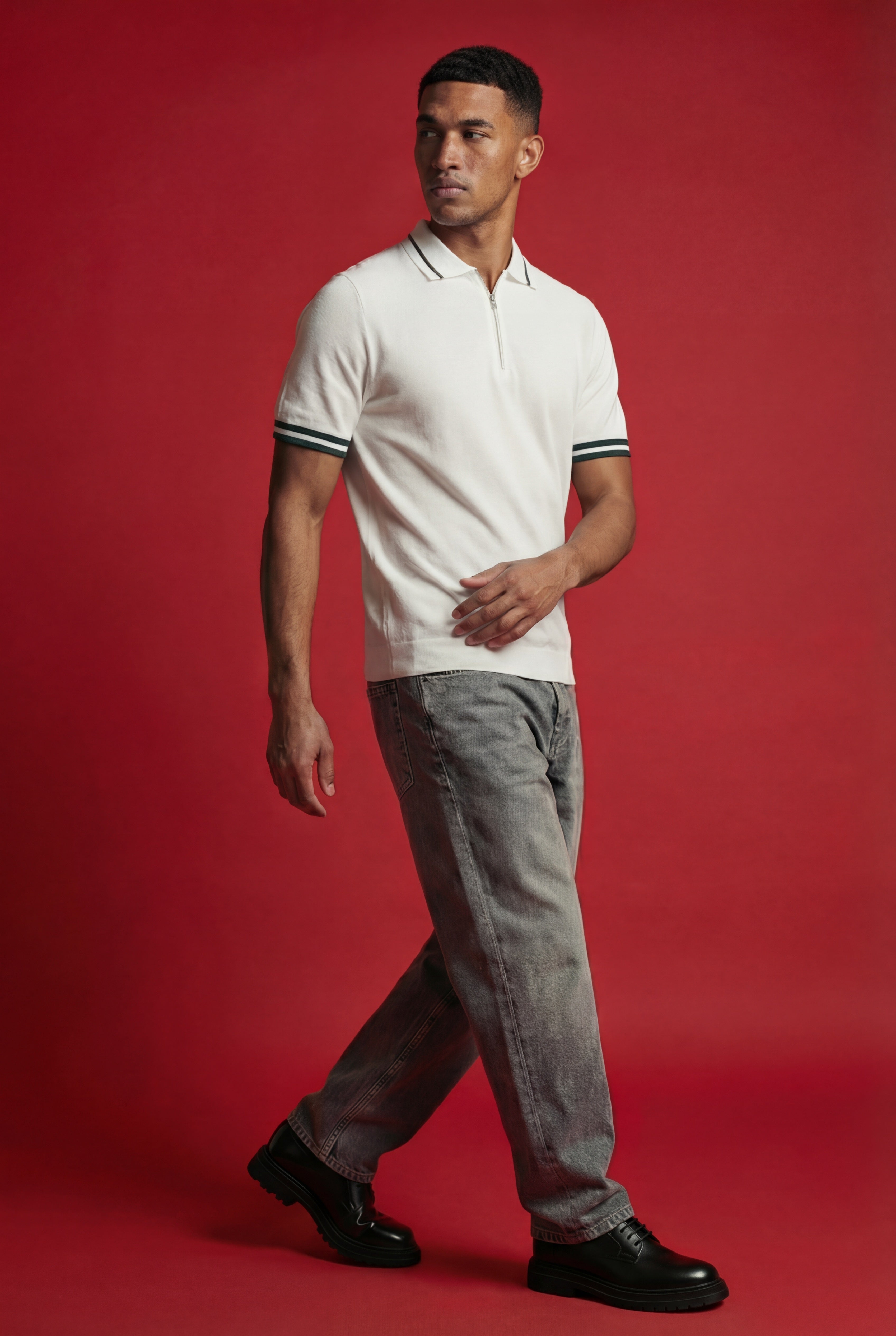 Polo con zip